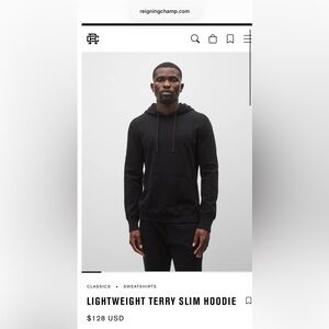 Reigning Champ Black Men's Hoodie